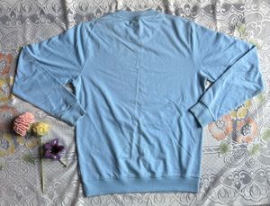 Aesthetic baggy Graphic faded blueSweatshirt