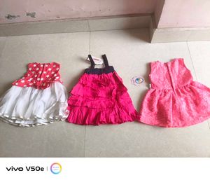 combo of 3 brand new partywear frock