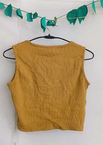 Mustard Crop Tank Top