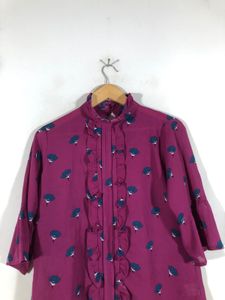 Here &amp; Now Purple Floral Printed Top (Women’s)