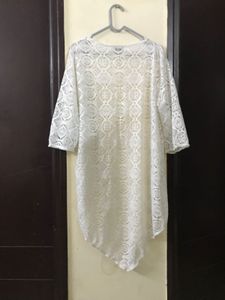 White Laced Shrug Fits M-XL