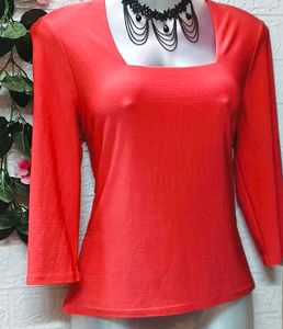 🎁Buy Two Get One Free🎁Red Square Neck Top