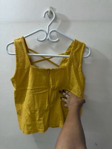 Mustard Crop Top