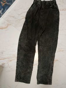 Acid Wash Black Jeans