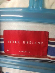 Peter England Striped Short Sleeve Shirt