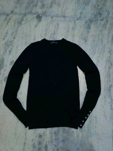 Zara Elegant Navy Blue Top
