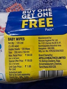Baby Wipes Double Moisturising