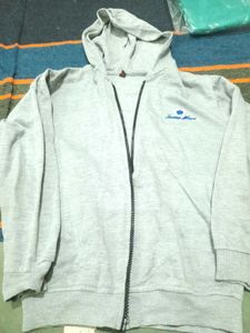 Gray Zip-Up Hoodie