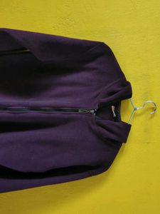 Purple Fleece Zip-Up Hoodie