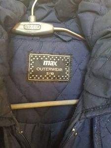 Navy Quilted Belted Coat