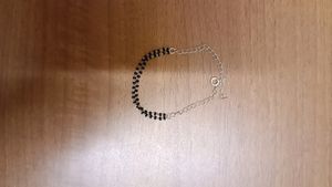 silver Black Beads Bracelet GIVA