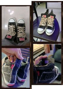 Levi&#39;s High-Top Black Canvas Sneaker- Negotiable‼️