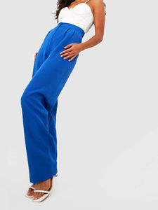 ZARA BLUE HIGH WAISTED TROUSERS