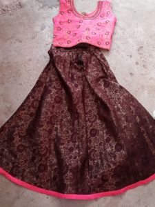 Girls Lenhnga With Blouse Like New