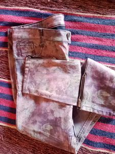 Zara Floral Print Jeans