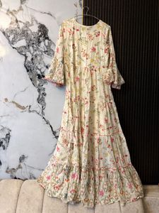 Floral Anarkali Suit Dress