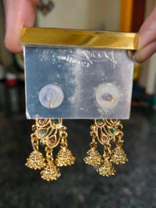 Multi Colour Stones Peacock Earring