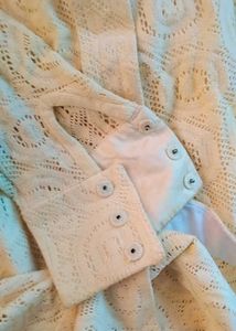 Off White Winter Lace Dress