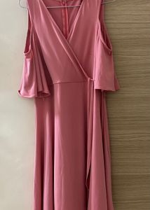 Chic Pink Cold Shoulder Dress
