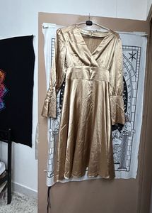 Champagne Colour Cocktail Night Gown Branded