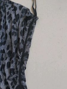 Leopard Print One-Shoulder Dress