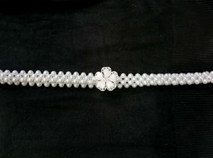 Elegant Pearl Waist Belt with Floral Clasp ❤️