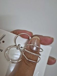 H&amp;M Silver Ring Set (Imported)