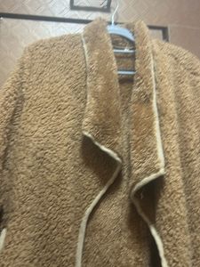 Brown Furry Open Coat
