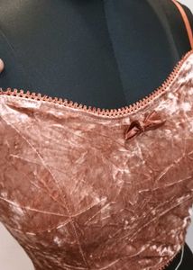 Velvet Bow Bustier Top 34 to 36
