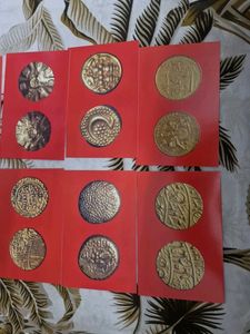 Antique Coin Collection postcard  8 pcs lot