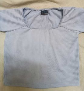 Cute Light Blue Crop Top