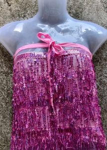 VNM. Pink Sequin Tube Top