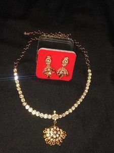 Golden White Stone Amazing Jewellery Set