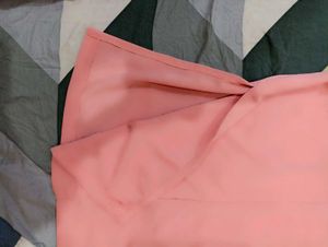Polyester Peach Elastic Saree Shapewear