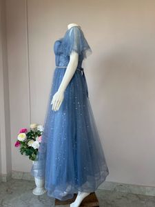 Blue Star Sequined Gown