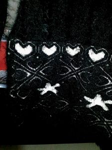 woolen sweater top black and white