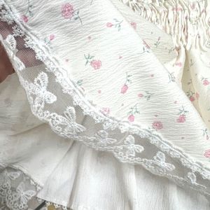 Floral Lace Trim Top