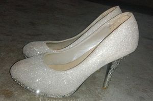 Sparkly Silver Heels