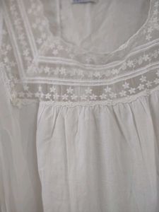 Clean Aesthetic Lace Detailed Nighty