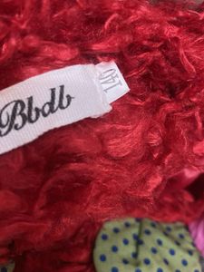 Cute Red Fuzzy Jacket girls 8-10yrs