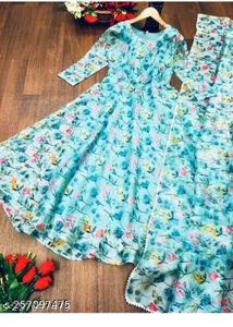 Floral Anarkali Suit
