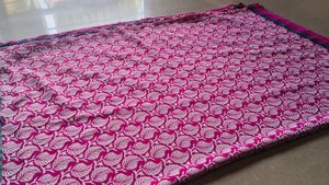 Elegant Pink Chiffon Saree