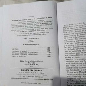 Indian Anthropology Book
