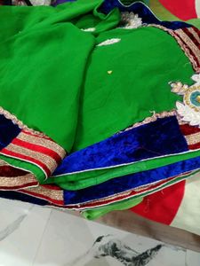 Beautiful Saree In Three Colour With Wow Blouse
