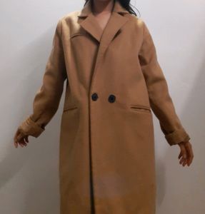 Wool Blend Korean Fashion Overcoat Women