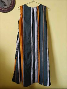 Sunset Striped Sleeveless Dress