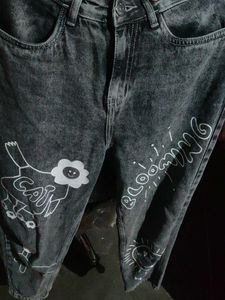 Painted Graphic Jeans