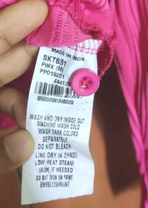 Pink Cropped Button-Up