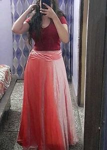 on sale !!Peach Maxi Skirt
