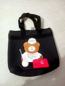 New Kids Black Teddy Bear Bag